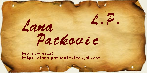 Lana Patković vizit kartica